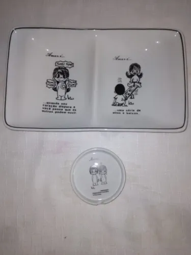 cinzeiro e porta petiscos coleção amar é