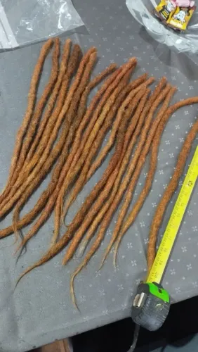 Vendo 19 unidades de dreads cabelo verdadeiro 55cm ruivo