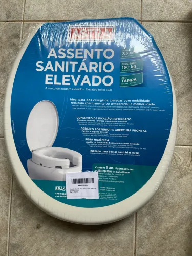 Vendo assento sanitário elevado Astra novo