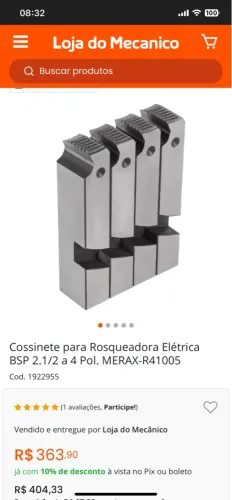 Cossinete para Rosqueadora Elétrica BSP 2.1/2 a 4 Pol. MERAX