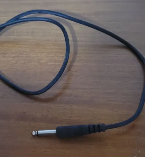 Cabo de microfone macho P10 para P10 preto  (high grade low noise) 1 m comprimento