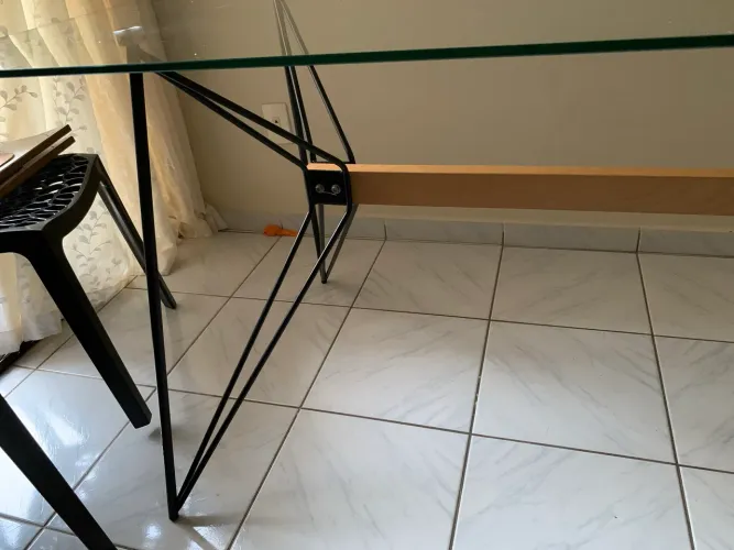Mesa de vidro Tok Stok 1,50x 80