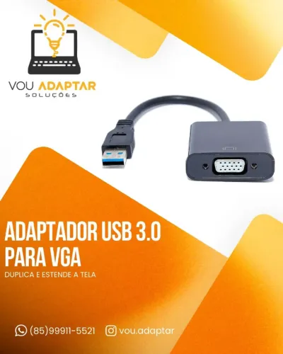 Placa adaptador de Vídeo Adaptador USB 3.0 para Vga Tv Monitor Multitela