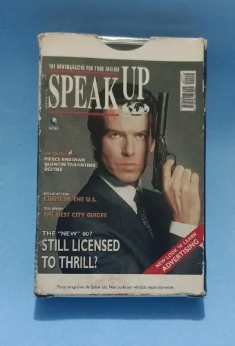 Rara fita K7 Speak UP, Edição Pierce Brosnan