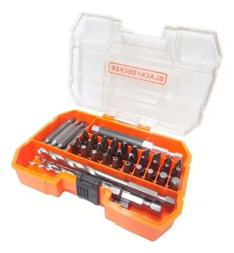 JOGO DE BITS PONTAS E BROCAS BLACK DECKER C/45 PCS 