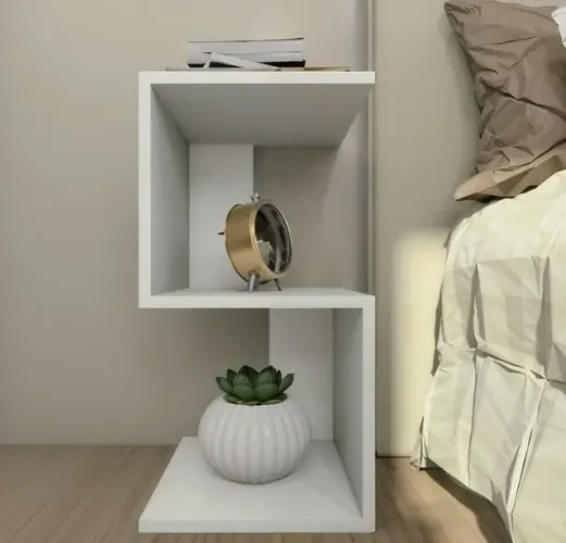 Mesa de cabeceira / mesinha lateral sofá quarto sala MDF branco / Leia a descrição do anún