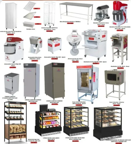 Equipamentos para Padaria e Confeitaria - Diversos Modelos