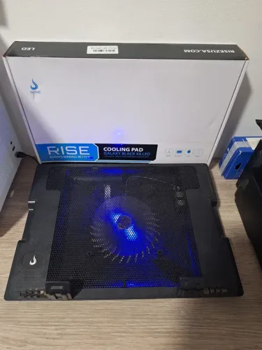 Base para notebook com coooler 14" Rise Galaxy Black X6 Led