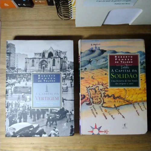 Livros Roberto Pompeu de Toledo - A Capital da Vertigem e A Capital da Solidão. NOVOS!!