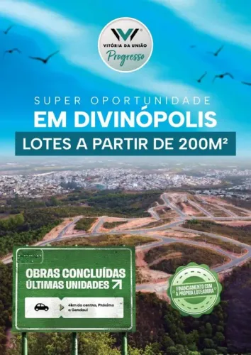 Lotes a partir de 200m² em Divinópolis - Obras Concluídas!