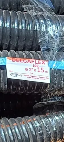 Sobra de Conduite metálico Flexível e emborrachado.Delcaflex 105 Ø 2" x 15m