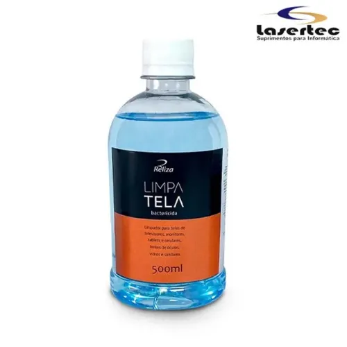 Limpa Lentes e Telas Reliza 500ml Bactericida para Óculos, Celular e Computador