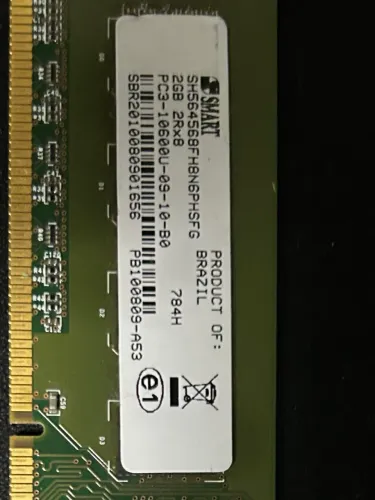 2X Memória RAM 2GB DDR3-1066 MHz - SMART - Desktop