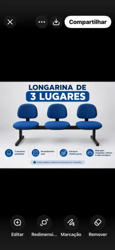 Longarina 3 lugares
