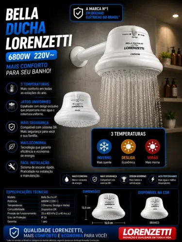 BELLA DUCHA LORENZETTI 6800W