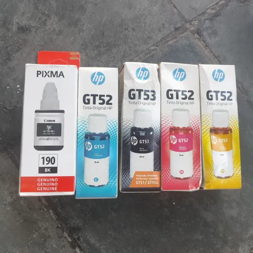 Tintas pra hp e canon impressoras.