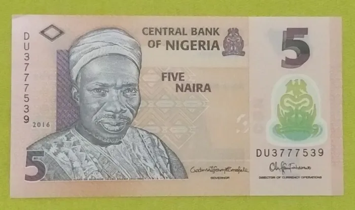 Cédula da Nigéria 5.Naira