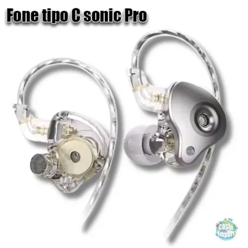 Fone De Ouvido tipo C Sonic Pro com retorno De Palco