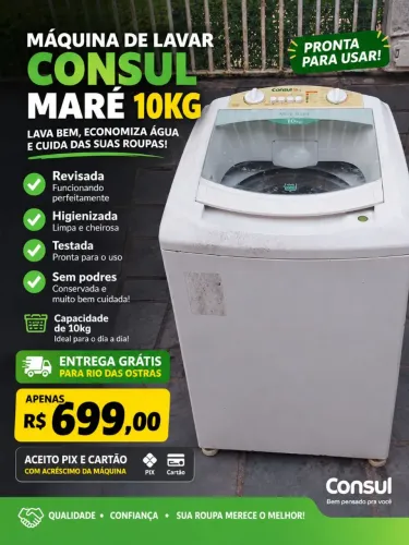 Máquina Consul maré 10kg entrego em RO grátis
