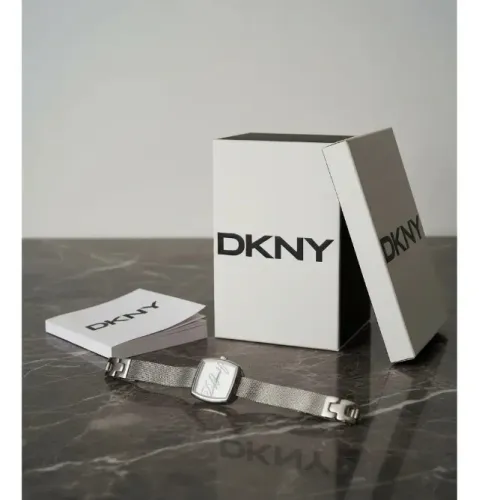 Relógio DKNY Legítimo Pulseira prateada Novo, com estojo e certificado!