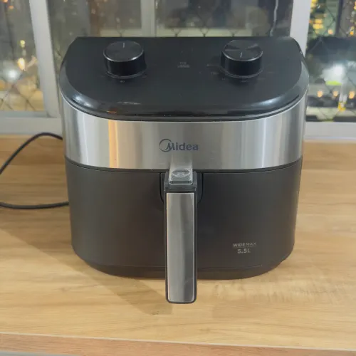Air Fryer Midea Wide Max 5,5L Inox 220v- Excelente Estado
