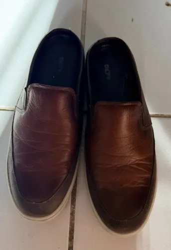 Sapato Slip on, DLT, marrom, tamanho 39