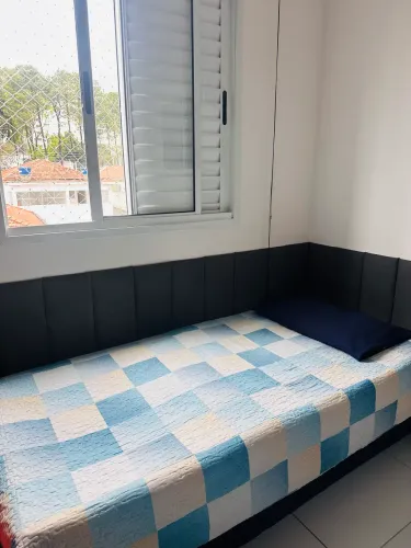 Cama box solteiro com baú e cama auxiliar