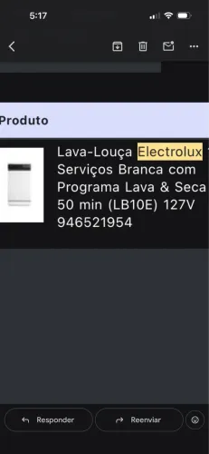 Lava louças Electrolux branca 127v nova 10 serviços