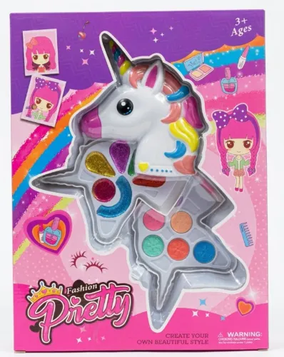 Kit de Maquiagem Infantil Unicórnio Fashion Pretty (Novo)