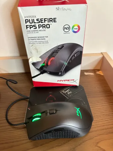 MOUSE GAMER HYPERX PULSEFIRE FPS PRO, RGB, 16000DPI, 6 BOTOES, PRETO, HX-MC003B