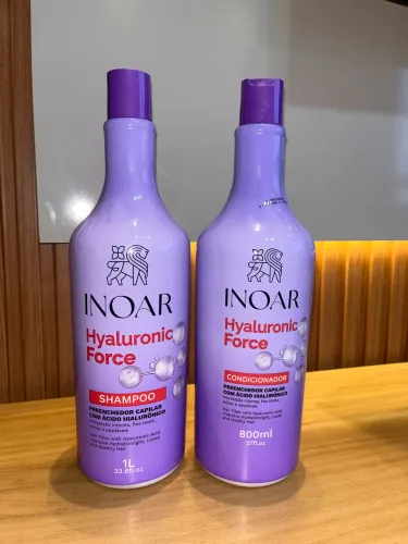 Kit Inoar Hyaluronic Force Shampoo 1L + Condicionador 800ml