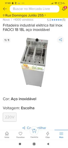 Fritadeira 18litros água e óleo 220w semi nova