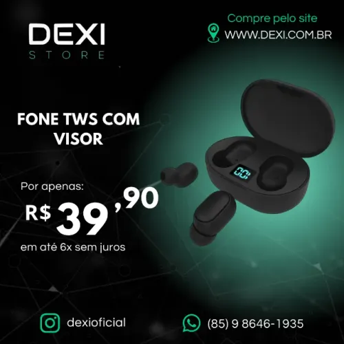 FONE TWS COM VISOR