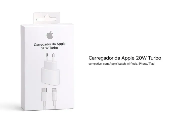 Carregador completo iPhone 20W Turbo