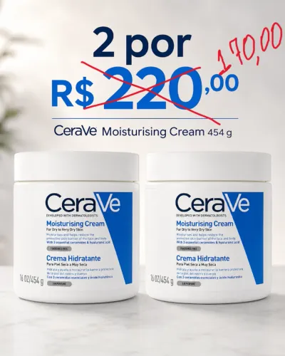 CeraVe Creme Hidratante 454g - Kit com 2 Unidades