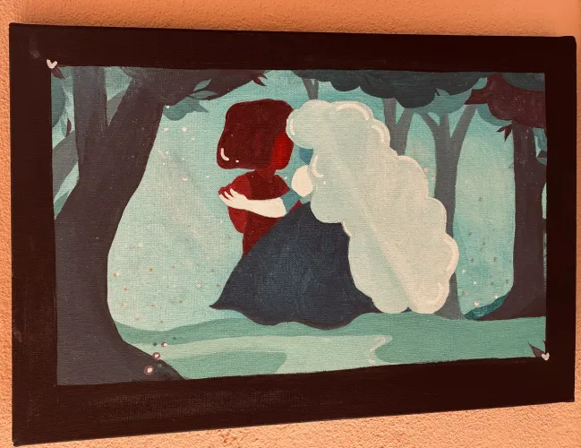 Quadro artesanal pintado à mão - ( Fanart )
