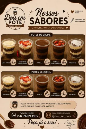 Vende-se bolo no pote 