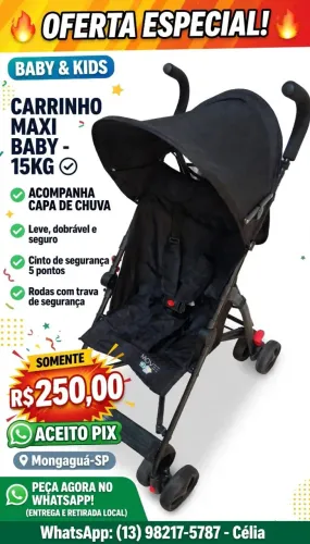 Carrinho de passeio para criança de até 15 kilos. *