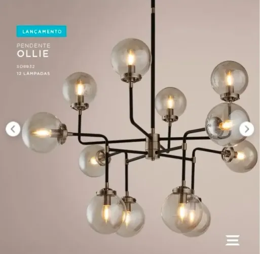 Globo vidro pendente Ollie