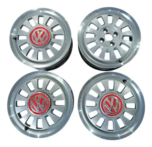 Jogo De Rodas Volkswagen Up Aro 15 Originais 4x100 2013 2022 Preto Diamantado