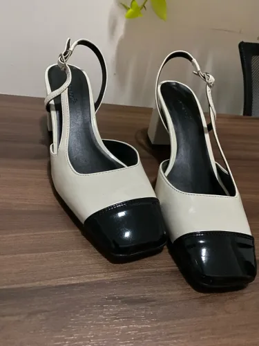 Sapato Mary Jane Branco - Preto Numero 37 Marca damannu
