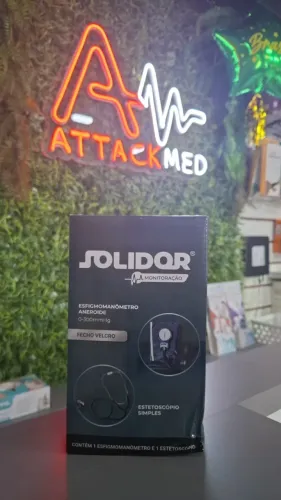 Kit Esfigmomanômetro + Estetoscópio Velcro - Solidor