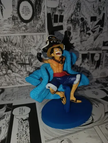 Action Figure Monkey D. Luffy (20º Aniversário Roupa Azul) - One Piece