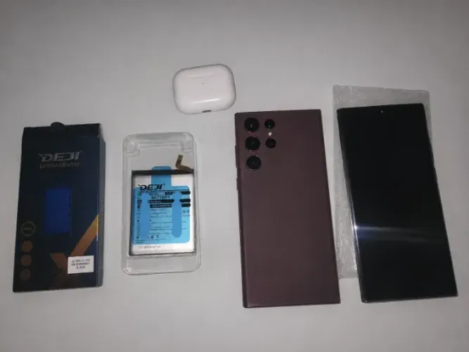 Samsung Galaxy S22 Ultra + ipods pro 2 original + Tela Original com Aro + Bateria Deji