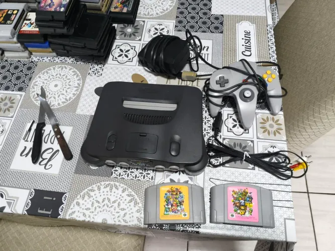Nintendo 64 com controle e fonte bivolt original e jogos 