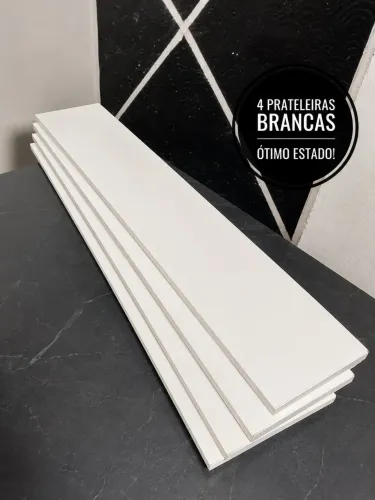 4 Prateleiras invisíveis (sem mão francesa), 80x14 em bom estado