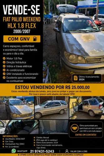 Fiat Palio Weekend HLX 1.8 MPI Flex 4P 2007