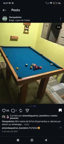 Mini mesa de sinuca 