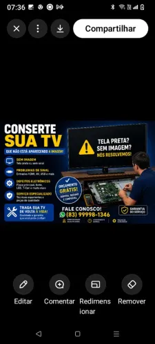 Conserto de tv de LED