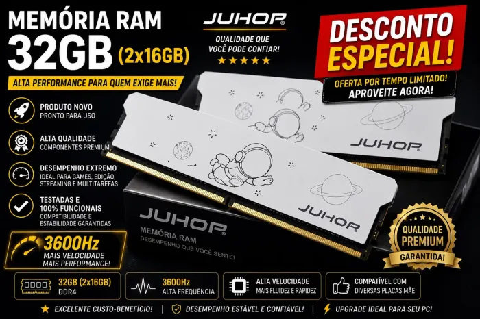 MEMÓRIA RAM 32GB (2x16GB) 3600MHz